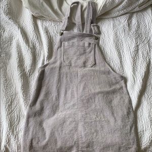 Corduroy overall mini dress